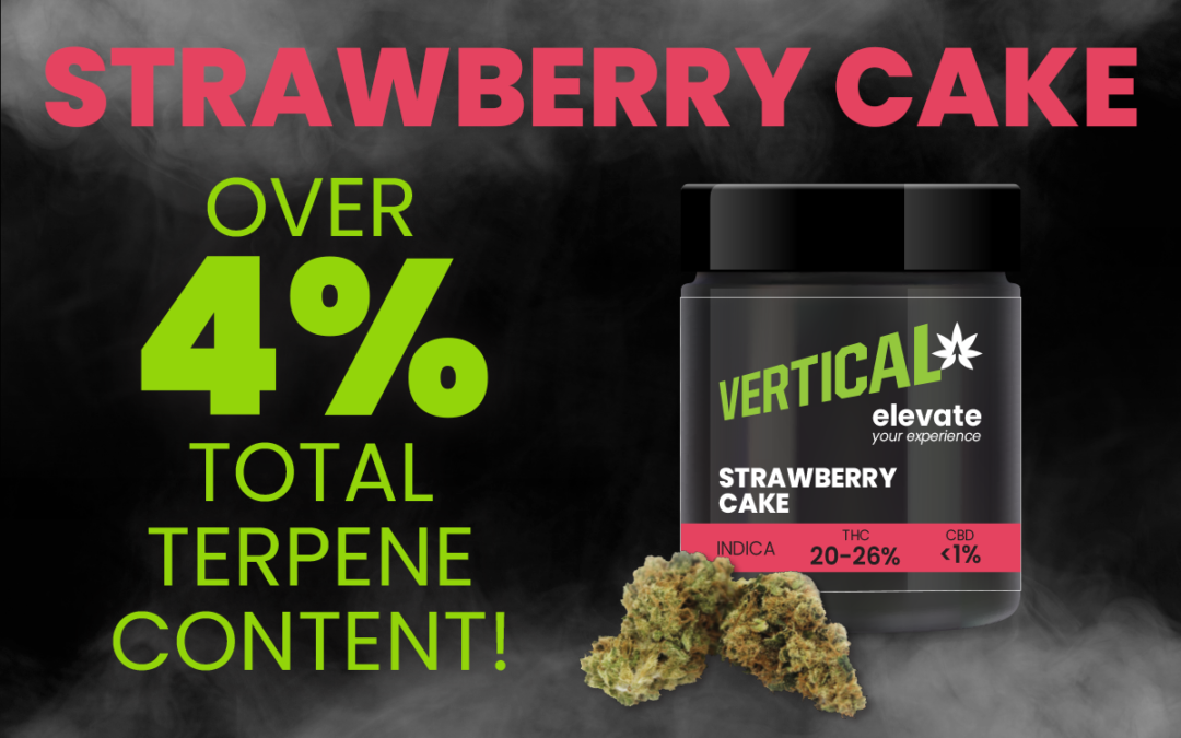 Latest batch of Strawberry Cake has an impressive >4% total terpene content